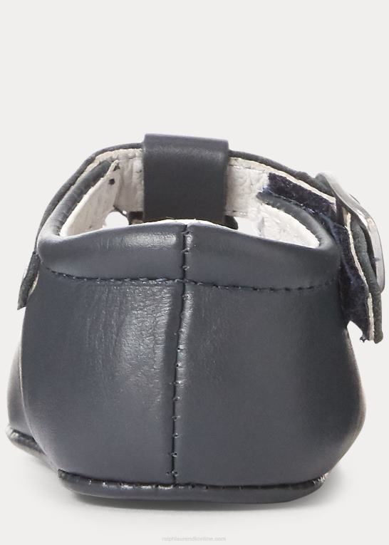 flåde baby Ralph Lauren laurien læder kjole sko Z426B8135