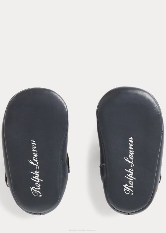 flåde baby Ralph Lauren laurien læder kjole sko Z426B8135