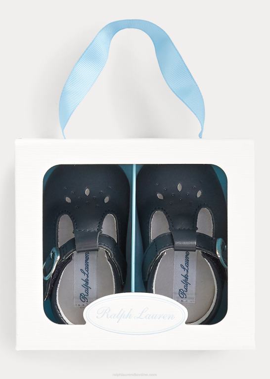 flåde baby Ralph Lauren laurien læder kjole sko Z426B8135