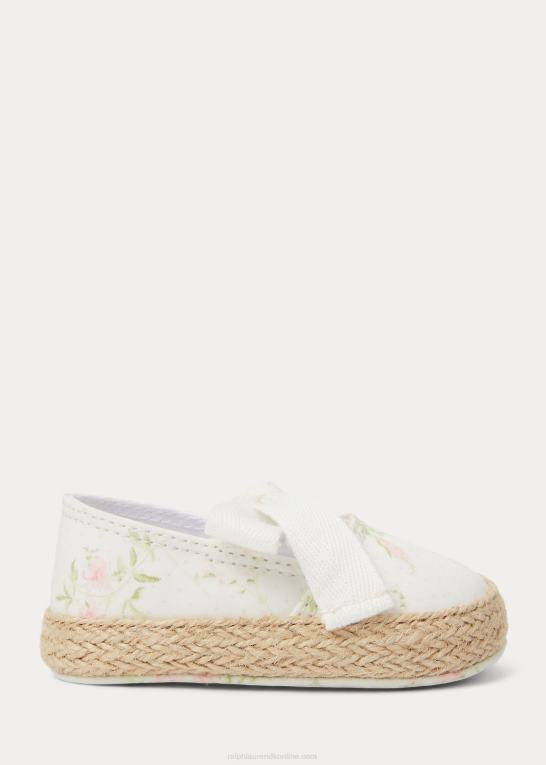 glem mig ikke blomstret baby Ralph Lauren bowman floral canvas espadrille Z426B8125