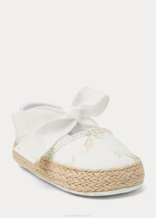 glem mig ikke blomstret baby Ralph Lauren bowman floral canvas espadrille Z426B8125