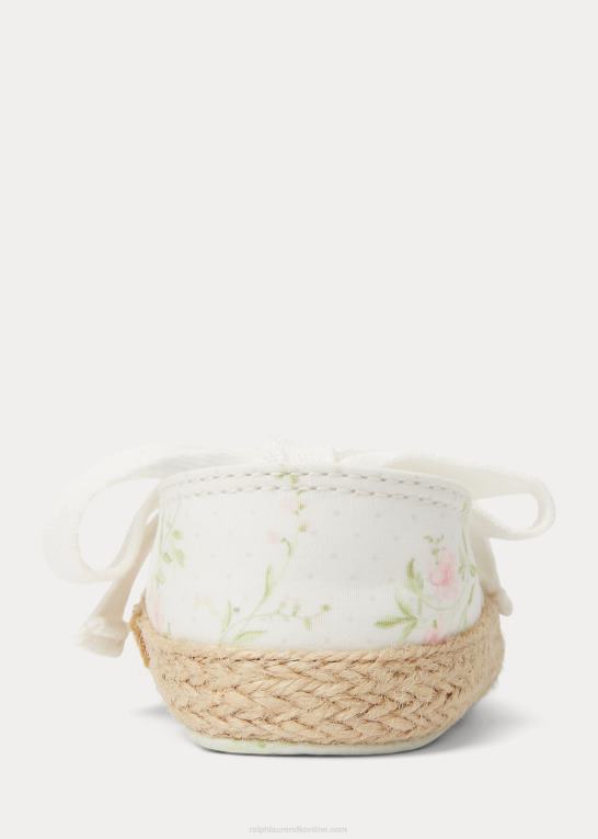 glem mig ikke blomstret baby Ralph Lauren bowman floral canvas espadrille Z426B8125