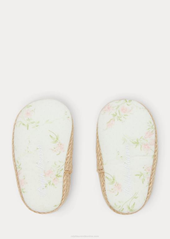 glem mig ikke blomstret baby Ralph Lauren bowman floral canvas espadrille Z426B8125