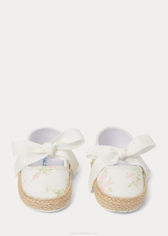 glem mig ikke blomstret baby Ralph Lauren bowman floral canvas espadrille Z426B8125