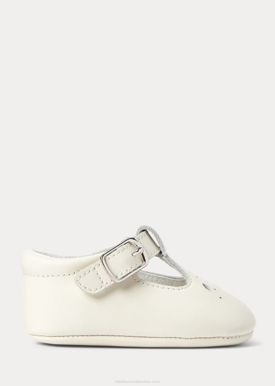 pergament creme baby Ralph Lauren laurien t-rem i læder ez mary jane Z426B8130