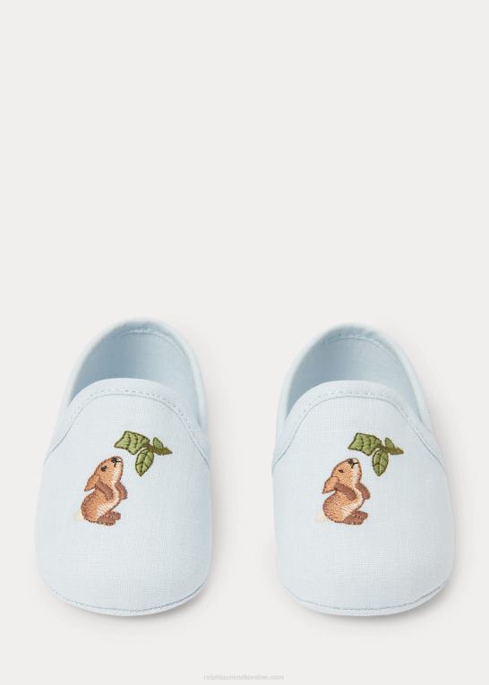 blå baby Ralph Lauren tøffel af ash bunny bomuld Z426B8129