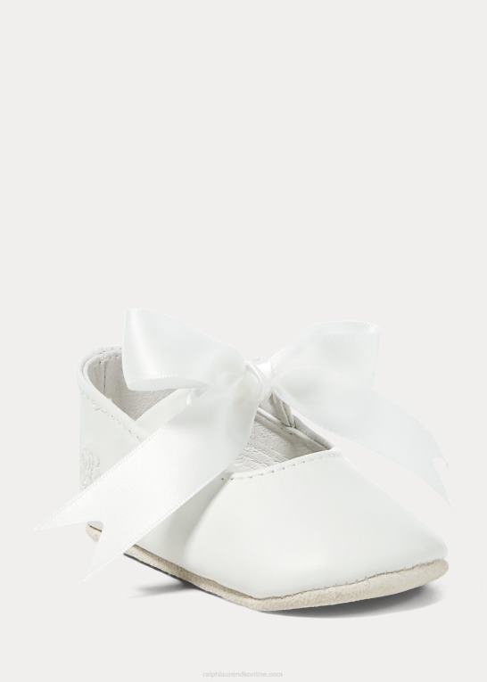 hvid baby Ralph Lauren briley læder mary jane hjemmesko Z426B8128