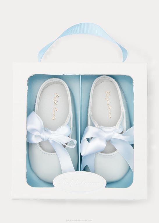 hvid baby Ralph Lauren briley læder mary jane hjemmesko Z426B8128