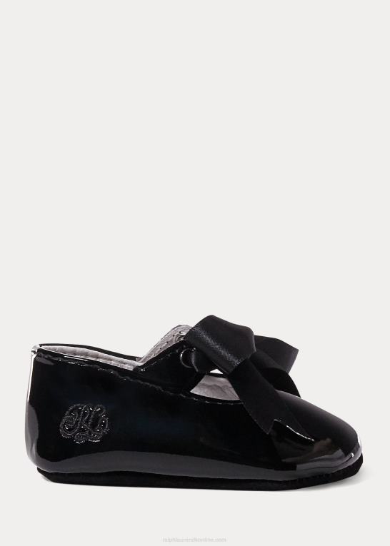 sort baby Ralph Lauren briley lak tøffel Z426B8136