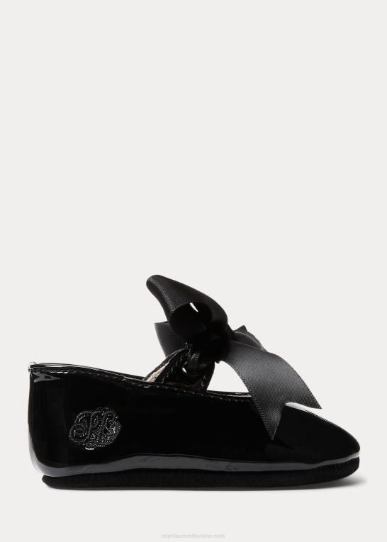 sort baby Ralph Lauren briley mary jane tøffel i imiteret læder Z426B8132