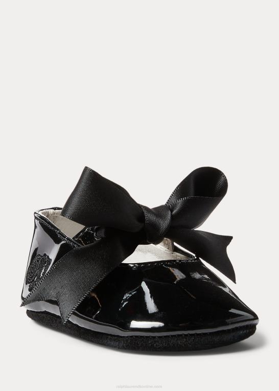 sort baby Ralph Lauren briley mary jane tøffel i imiteret læder Z426B8132