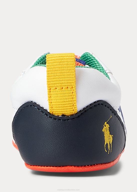 hvid multi baby Ralph Lauren tech racer mesh slip-on sneaker Z426B8118