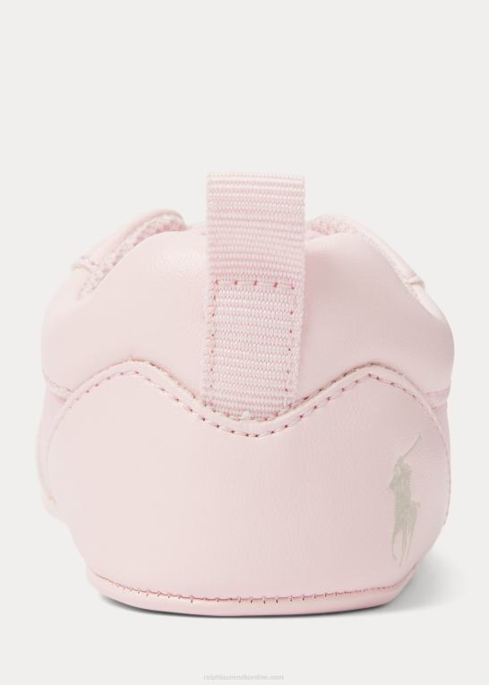 lys pink mesh baby Ralph Lauren tech racer ps sneaker i imiteret læder Z426B8123
