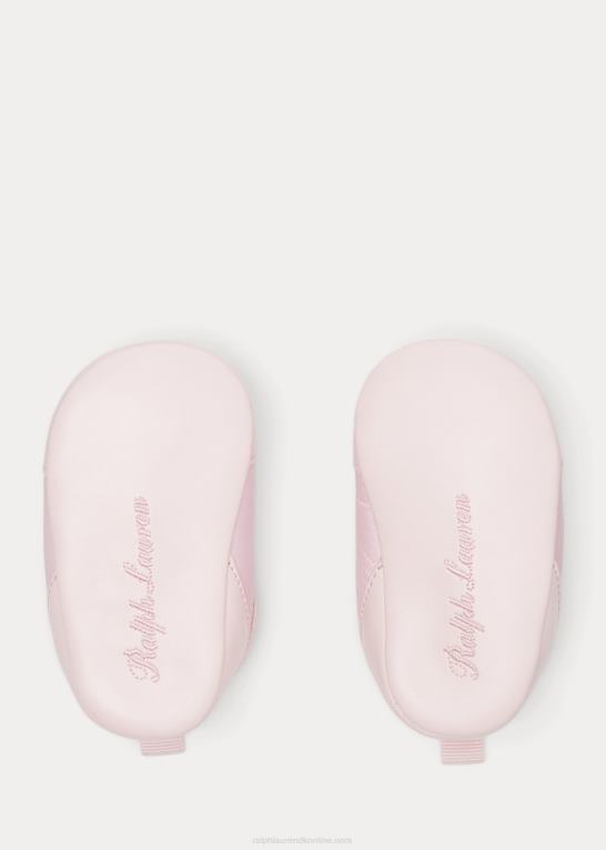 lys pink mesh baby Ralph Lauren tech racer ps sneaker i imiteret læder Z426B8123