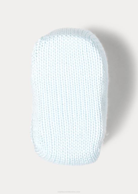 blå baby Ralph Lauren kabelstrikkede bomuldsstøvler Z426B8043