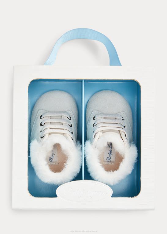 pergament creme baby Ralph Lauren burnley faux-shearling ruskindsstøvle Z426B8351