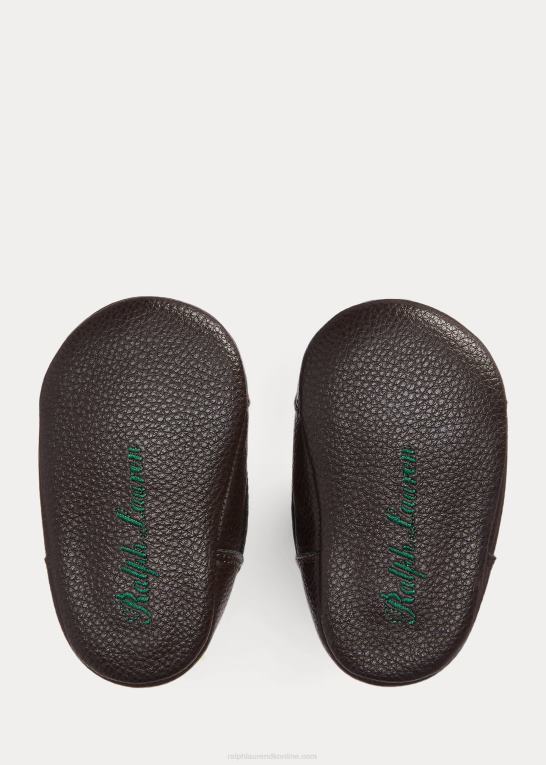 solbrun bruneret baby Ralph Lauren barnes ii støvle i imiteret læder Z426B8350