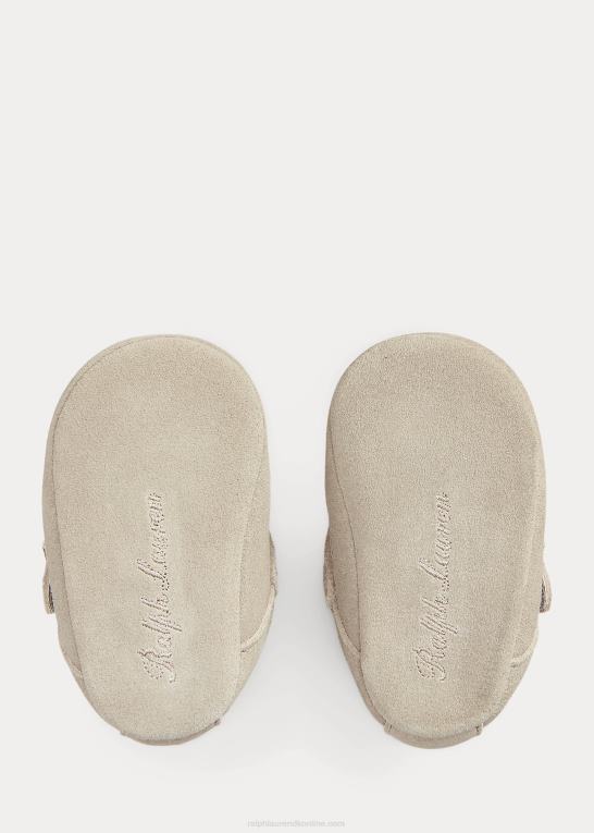 tan multi baby Ralph Lauren ranger polobjørnestøvle i ruskind med høj top Z426B8348