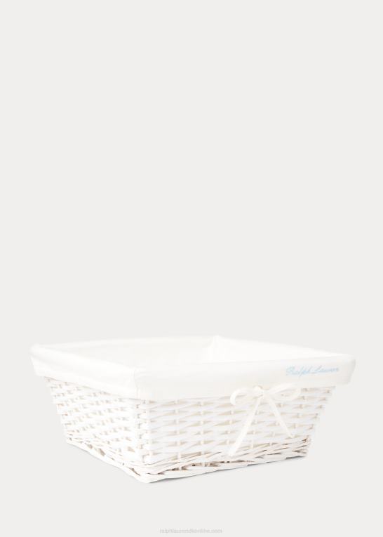 hvid baby Ralph Lauren stor flet kurv Z426B8099