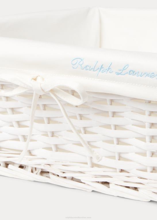 hvid baby Ralph Lauren stor flet kurv Z426B8099