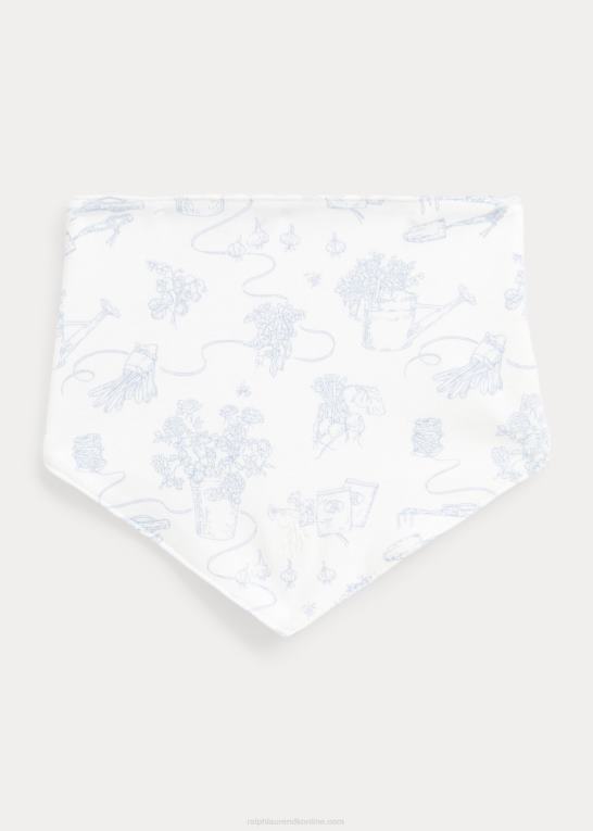 blå havetoile multi baby Ralph Lauren vendbar interlock hagesmæk i bomuld Z426B8067
