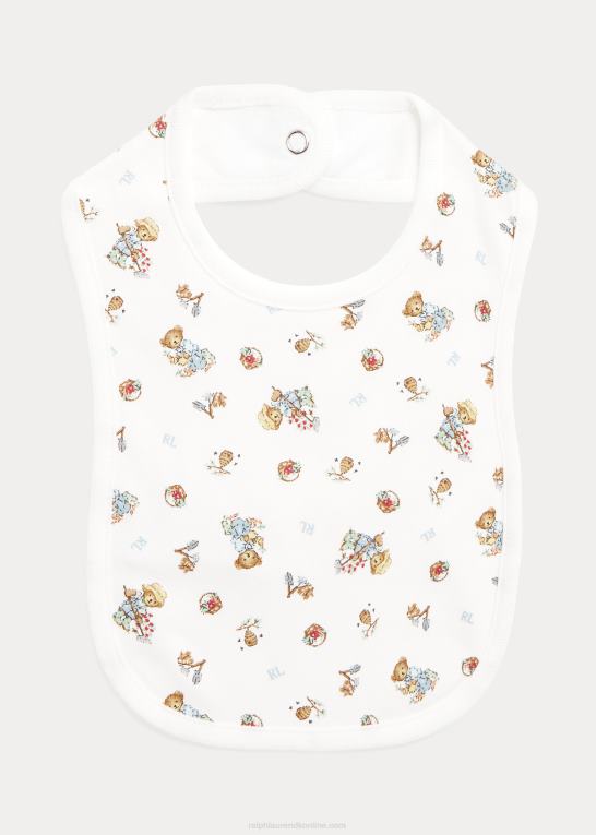 dreng havebjørn baby Ralph Lauren interlock hagesmæk i bomuld til polobjørn Z426B8061