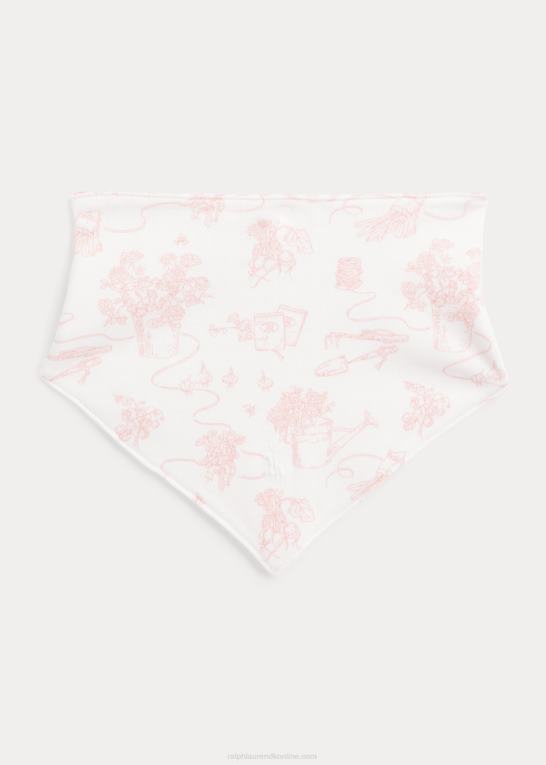 lyserød have/gingham baby Ralph Lauren vendbar interlock hagesmæk i bomuld Z426B8068