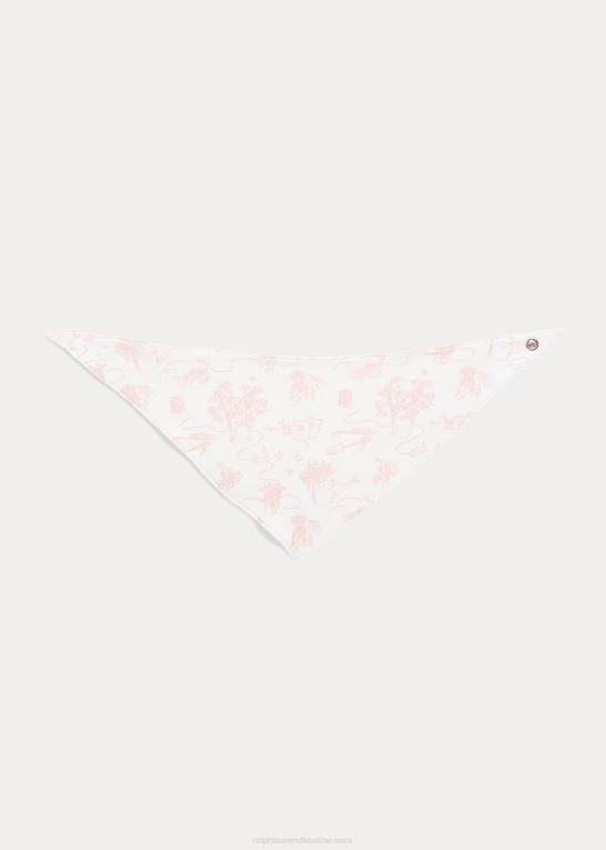 lyserød have/gingham baby Ralph Lauren vendbar interlock hagesmæk i bomuld Z426B8068