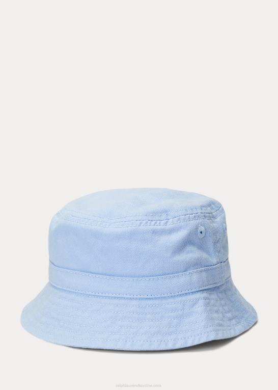 baby Ralph Lauren polobjørn bøttehat i bomuldstwill Z426B8338