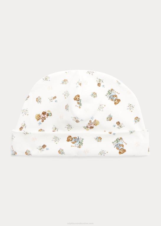 pige havebjørn baby Ralph Lauren interlock hue i bomuld med polobjørn Z426B8033
