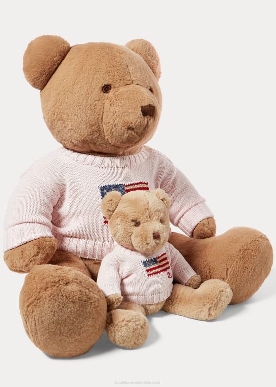 akacie lyserød baby Ralph Lauren lille flag-sweater polobjørn Z426B8106