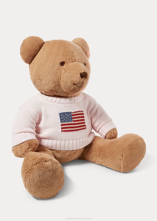 akacie lyserød baby Ralph Lauren stor flag-sweater polobjørn Z426B8103