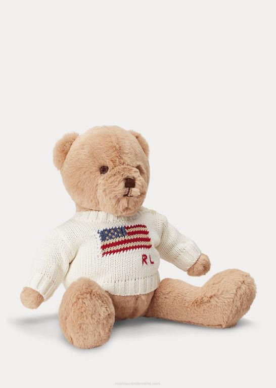 klubhuscreme baby Ralph Lauren lille flag-sweater polobjørn Z426B8105