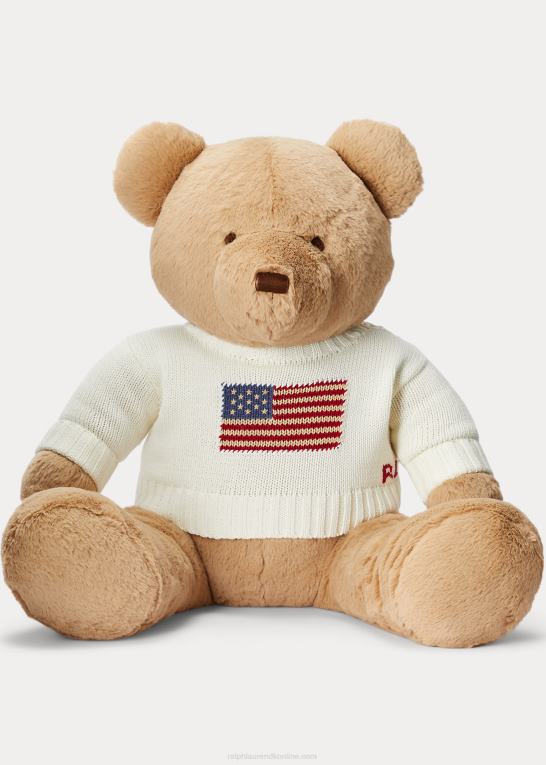klubhuscreme baby Ralph Lauren stor flag-sweater polobjørn Z426B8101