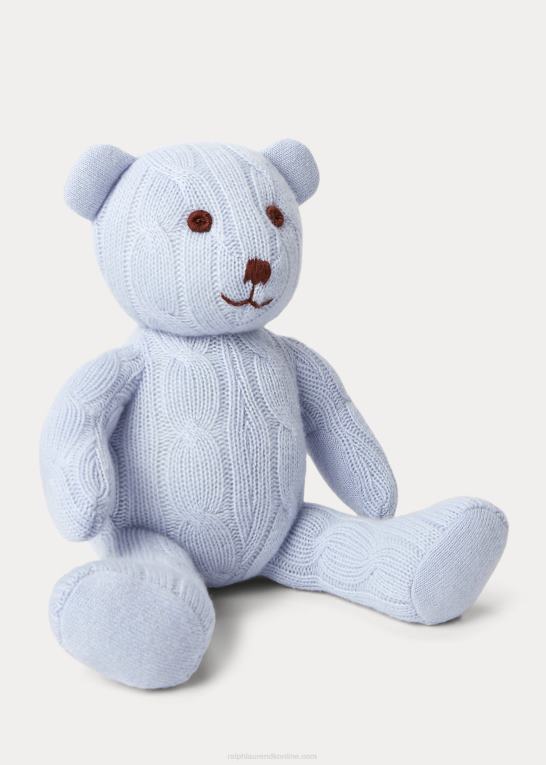 perleblå baby Ralph Lauren lille kabel kashmirbjørn Z426B8109