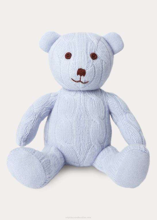 perleblå baby Ralph Lauren lille kabel kashmirbjørn Z426B8109