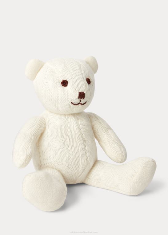 varm hvid baby Ralph Lauren lille kabel kashmirbjørn Z426B8108