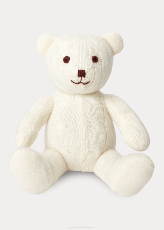 varm hvid baby Ralph Lauren lille kabel kashmirbjørn Z426B8108