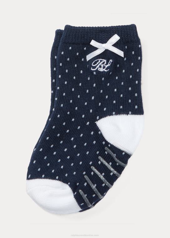 flåde baby Ralph Lauren pin-dot crew sok Z426B10038
