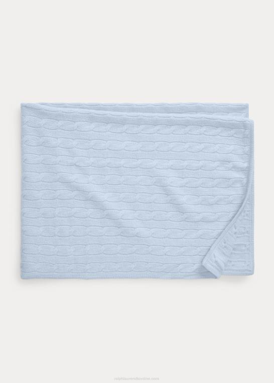 perleblå baby Ralph Lauren kashmir tæppe Z426B8073