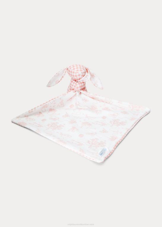 pink have/pink gingham baby Ralph Lauren vendbart kanin-tæppe i bomuld Z426B8097