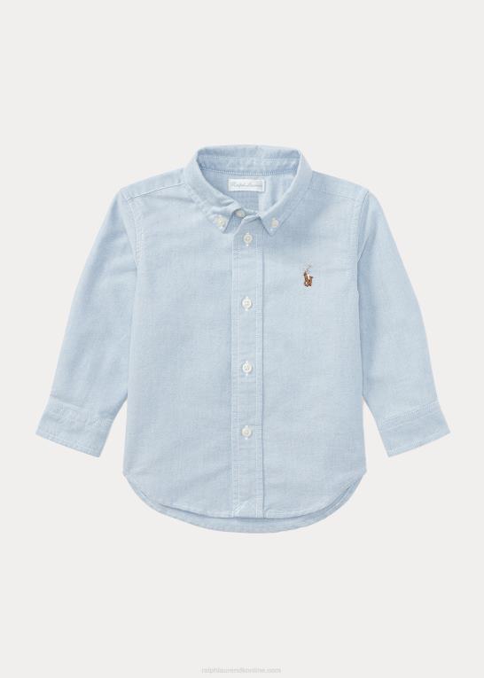 blå baby Ralph Lauren den ikoniske oxford-skjorte Z426B7889
