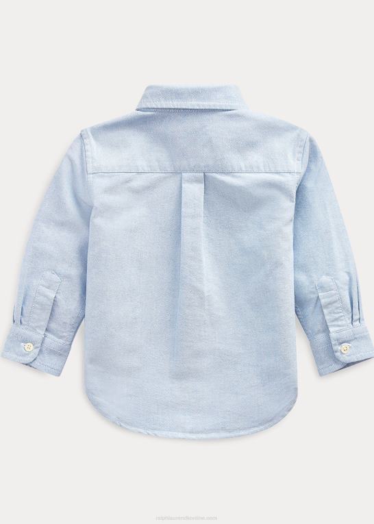 blå baby Ralph Lauren den ikoniske oxford-skjorte Z426B7889