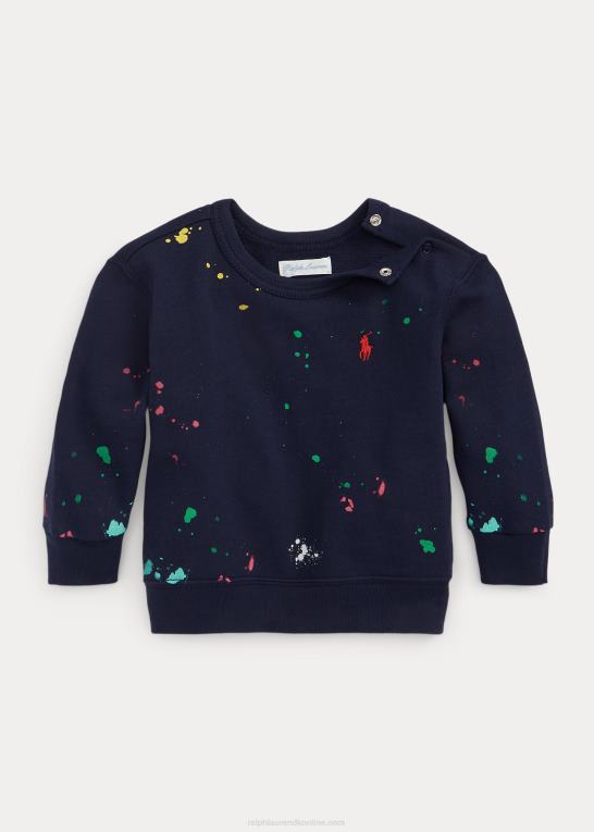 krydstogtflåde baby Ralph Lauren spa-frottétrøje med malingsplattertryk Z426B8303