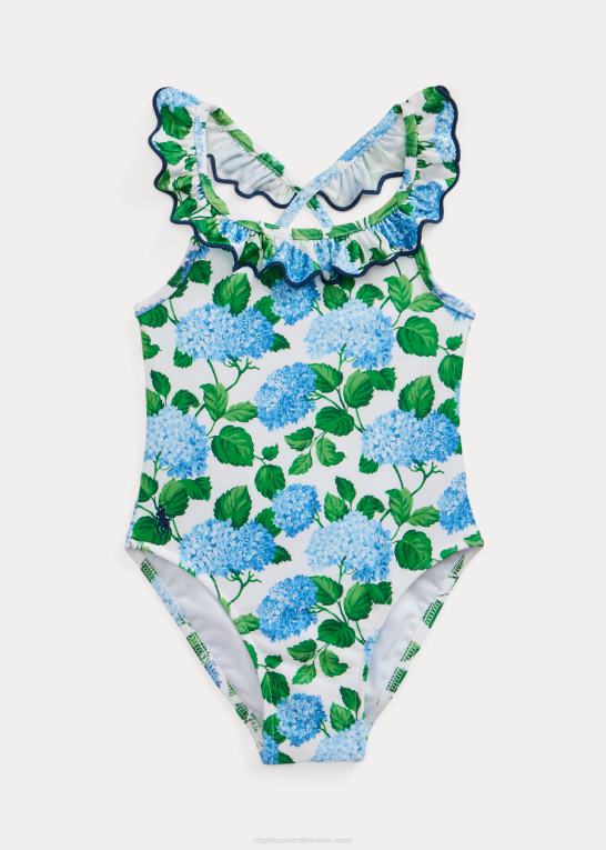 hortensia blomster baby Ralph Lauren blomstret badedragt i et stykke med flæser Z426B7944