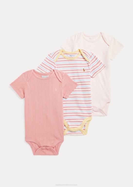 adirondack rose baby Ralph Lauren bomuld interlock bodysuit 3-pak Z426B7700