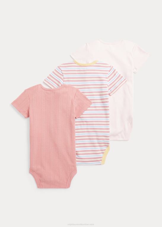 adirondack rose baby Ralph Lauren bomuld interlock bodysuit 3-pak Z426B7700