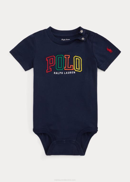 krydstogtflåde baby Ralph Lauren bodysuit i bomuldsjersey med logo Z426B8162
