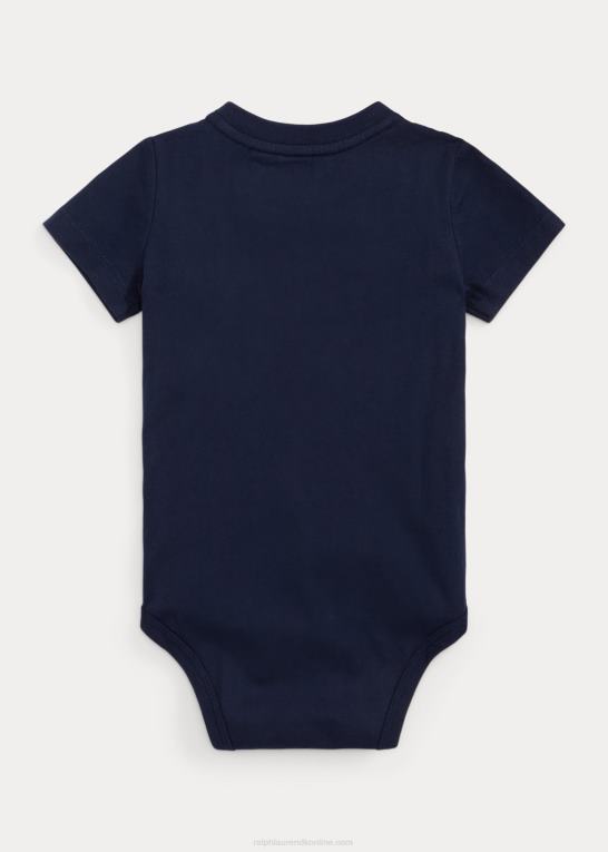 krydstogtflåde baby Ralph Lauren bodysuit i bomuldsjersey med logo Z426B8162