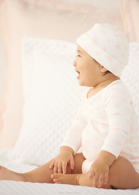 lyserød multi baby Ralph Lauren bodysuit i økologisk bomuld med bjørnetryk Z426B8166